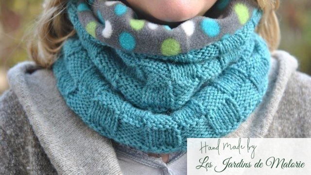 Snood au point de damier