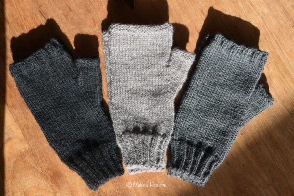 Mitaines mixtes en merino gris foncé – Image 3