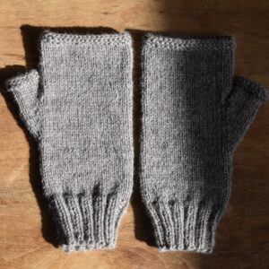 Mitaines mixtes en merino beige