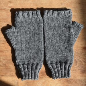 Mitaines mixtes en merino gris foncé