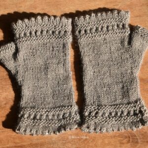 Mitaines taupe merino et soie