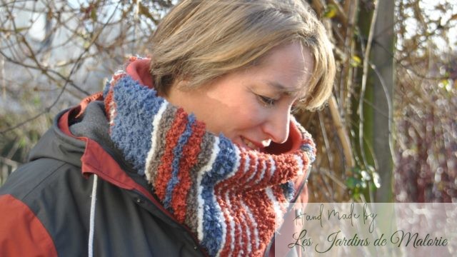 Snood bonbon "Terra cotta"