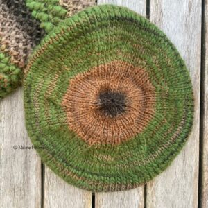 Béret vert/marron
