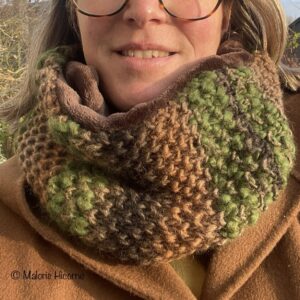 Snood vert/brun
